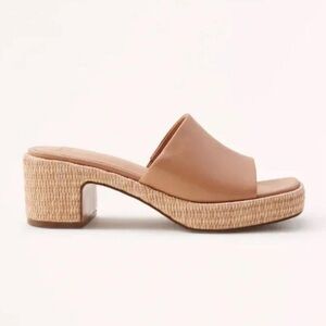 Abercrombie & Fitch Tan Mules with Block Heel